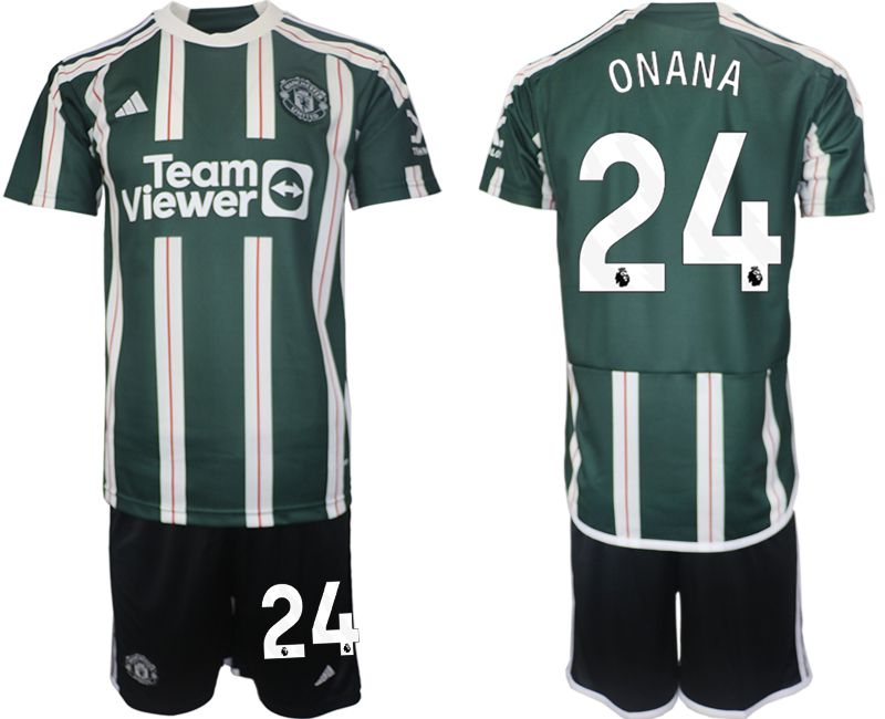 Men 2023-2024 Club Manchester United away green #24 Soccer Jersey->inter milan jersey->Soccer Club Jersey